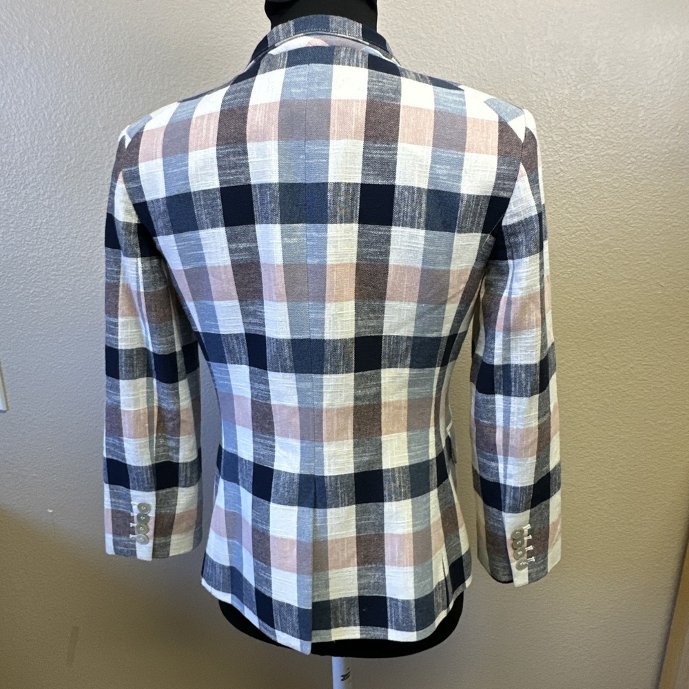 Veronica Beard Jacket 4 Hosanna Plaid Dickey Schoolboy Preppy Career College - Picture 6 of 13